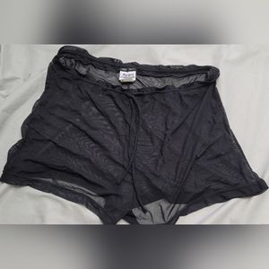 Mesh shorts beach cover up